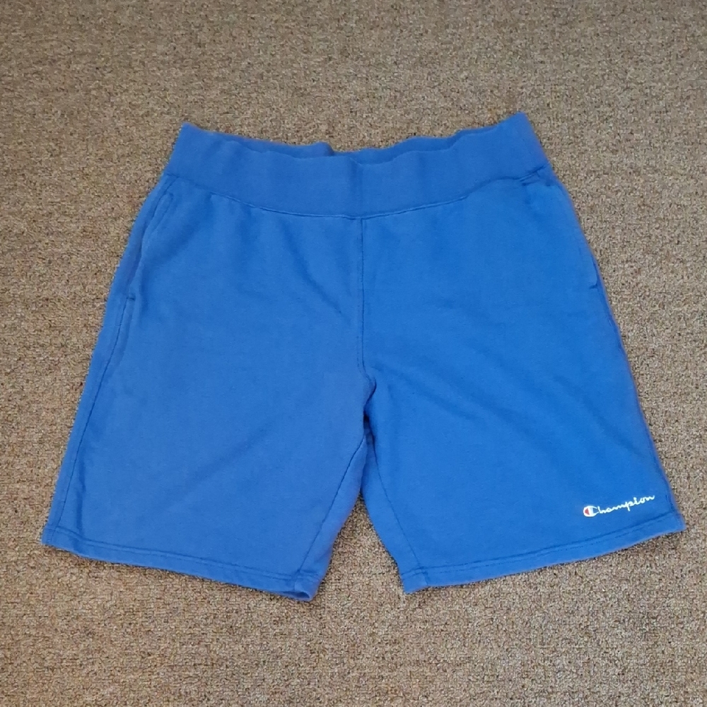 Champion Men's Blue Terry Cloth Blue Athletic Shorts  Sz XL